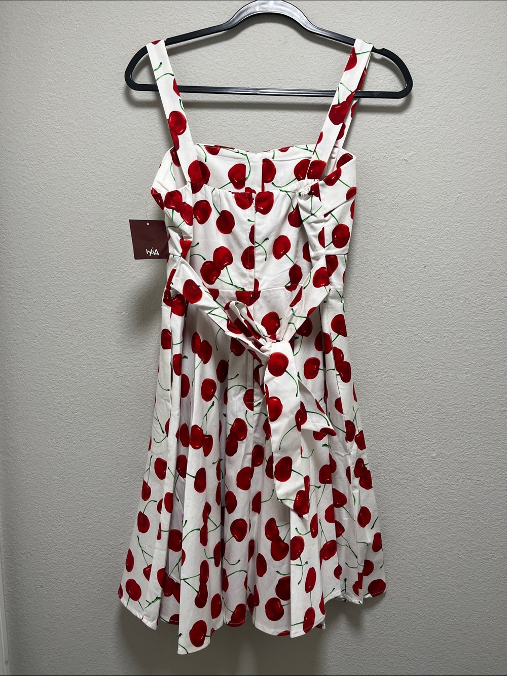 Ixia Cherry Print Dress, Size Large - Picture 2 of 3